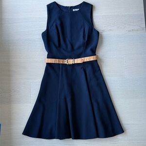 Eliza J Navy Blue Dress with Belt